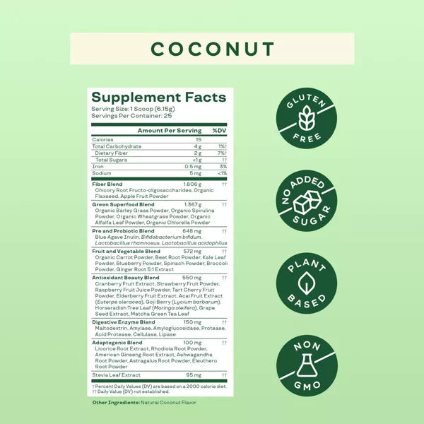 Greens and Superfoods Powder - Coconut - PREVENTA