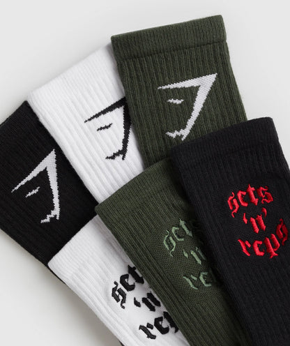 SETS AND REPS 3PK CREW SOCKS - PREVENTA