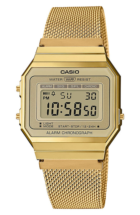 A700WMG-9AVT Mesh Strap Digital Chronograph Watch, 37.4mm x 35.5mm - PREVENTA